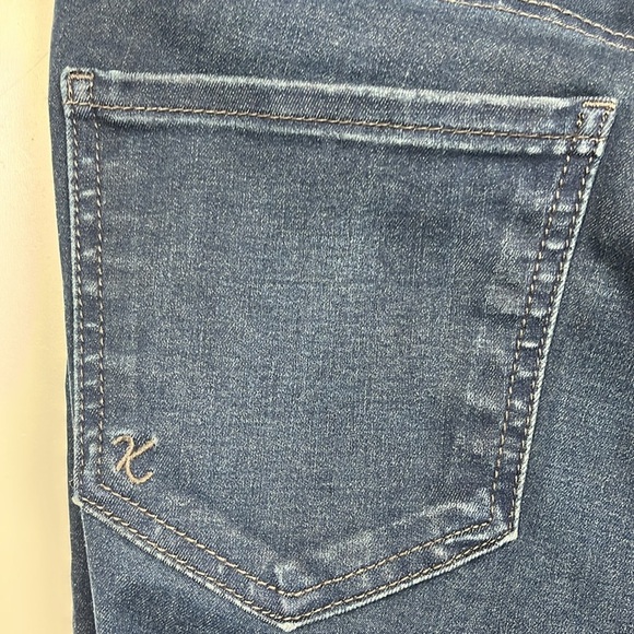 Kut Womens Jeans 6 Dark Wash Mia Toothpick Skinny Zip/Button Fly Raw Hem Trendy - Picture 6 of 14